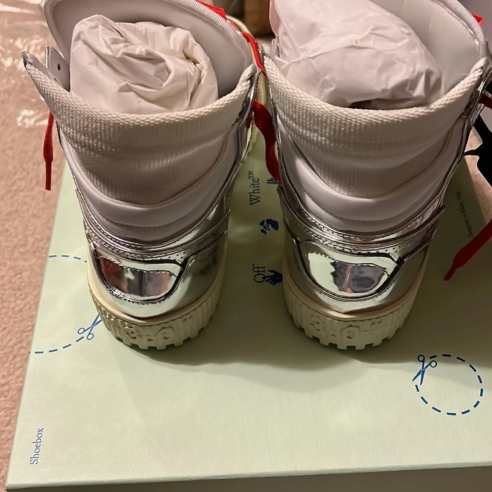 NWT OFF-WHITE 3.0 off court full mirror Womens high top sneaker - Picture 5 of 8